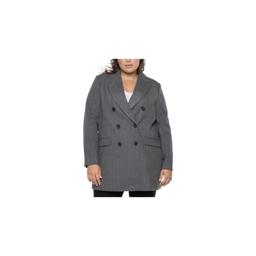 NWTS Black Tape Double Breasted Herringbone Blazer New Size 1X